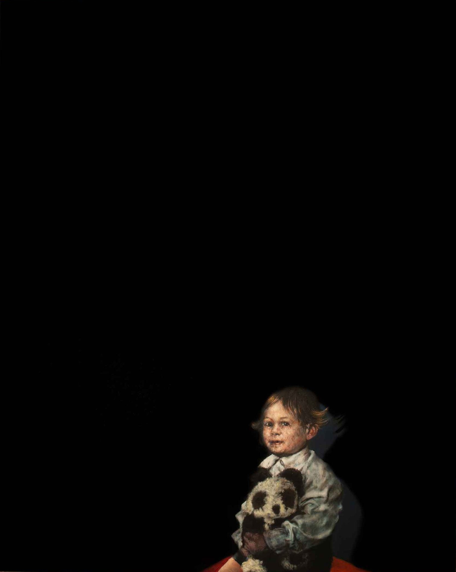 "Panda and I" - an oil painting by Tobias Keene